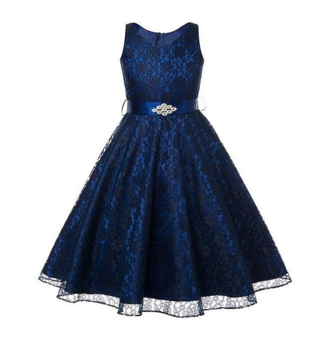 Kids Girls Dress Children Costume Girls Dress Lace Dress Tong - Deck Em Up