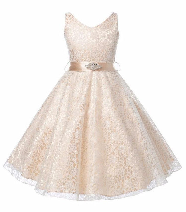 Kids Girls Dress Children Costume Girls Dress Lace Dress Tong - Deck Em Up