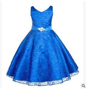 Kids Girls Dress Children Costume Girls Dress Lace Dress Tong - Deck Em Up