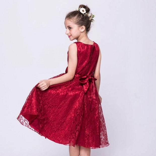 Kids Girls Dress Children Costume Girls Dress Lace Dress Tong - Deck Em Up