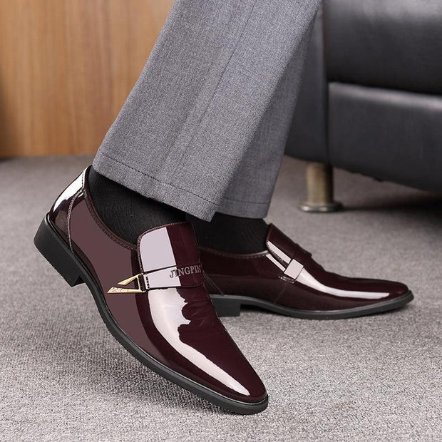 Men's Business Dress Breathable Plush Cotton Leather Shoes - Deck Em Up