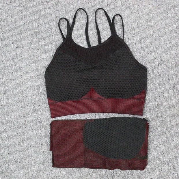 Seamless Tight-fitting Hips And Abdomen Quick-drying Fitness Yoga Clothing Set - Deck Em Up