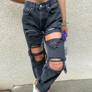 Women's Jeans Ripped Holes Are Thinner Women's Jeans - Deck Em Up