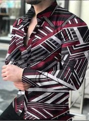 Men's Shirt Lapel Flower Shirt - Deck Em Up