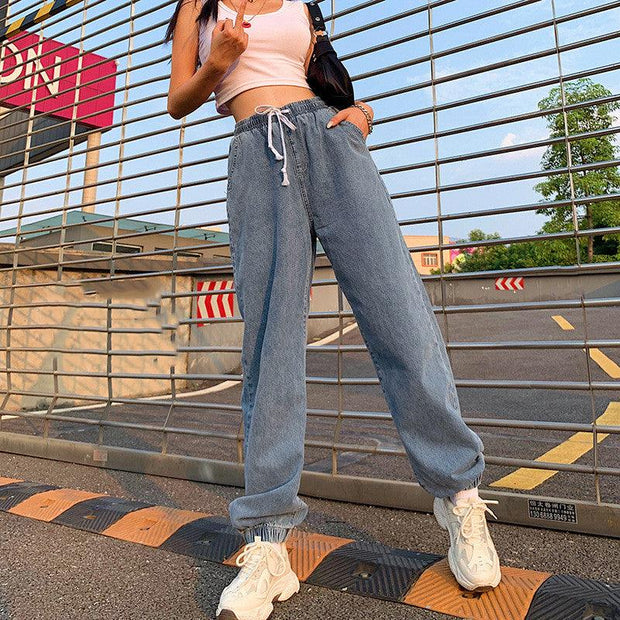 Women's Strappy Jeans Bow Fashion Hot Sexy - Deck Em Up