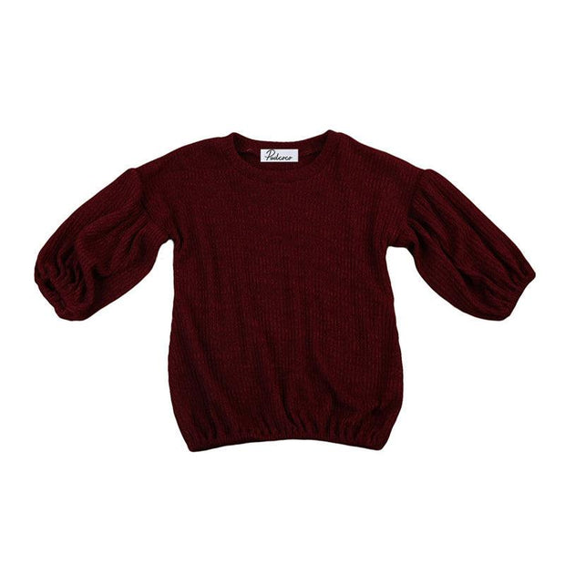 Girls Spring Lantern Sleeve Solid Color Kids T-shirt Top - Deck Em Up