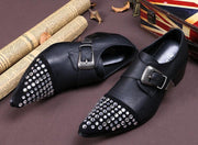 Buckle Rhinestone Low-Top Dress Shoes Men - Deck Em Up