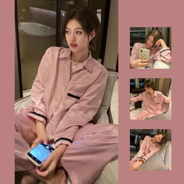 Women's Silk Home Clothing Set Pajama PJ Sexy - Deck Em Up