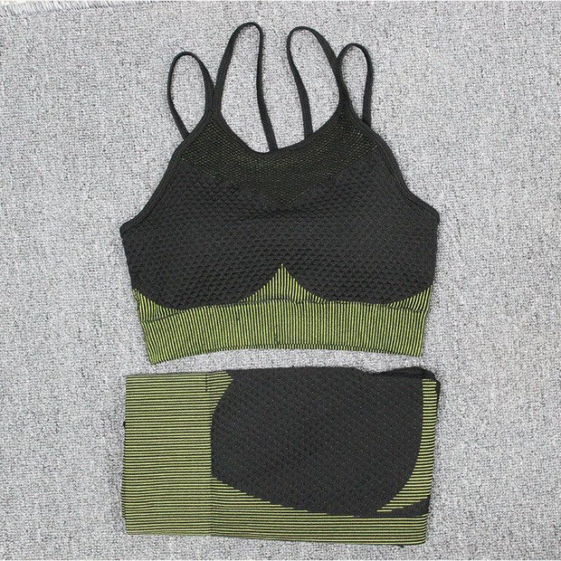 Seamless Tight-fitting Hips And Abdomen Quick-drying Fitness Yoga Clothing Set - Deck Em Up