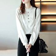 Womens Striped Long Sleeve Top Design Niche Shirt - Deck Em Up