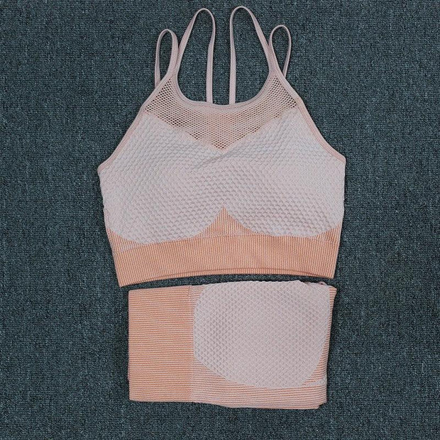 Seamless Tight-fitting Hips And Abdomen Quick-drying Fitness Yoga Clothing Set - Deck Em Up