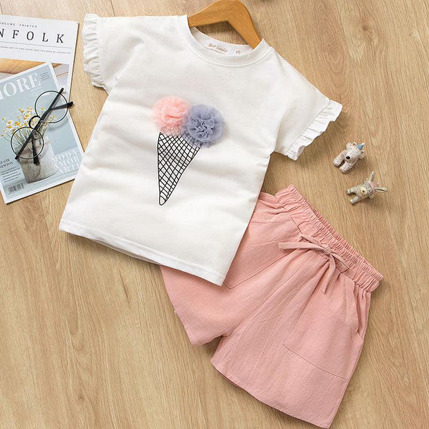 Kids Baby Girls Clothes New Short Sleeve T-Shirt Pants Dress - Deck Em Up