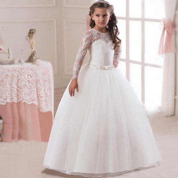 Kids Long Flower Girl Dress Dress - Deck Em Up