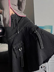 Denim Pleated Skirt For Women's Autumn And Winter Design - Deck Em Up