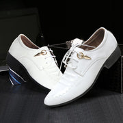 Formal Mens Dress Shoes Genuine Leather Black Luxury Wedding Shoes Men Flats Office Oxfords - Deck Em Up