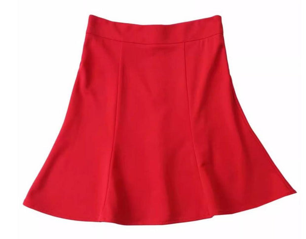 Women's Large Swing All-match Solid Color High Waist Skirt - Deck Em Up