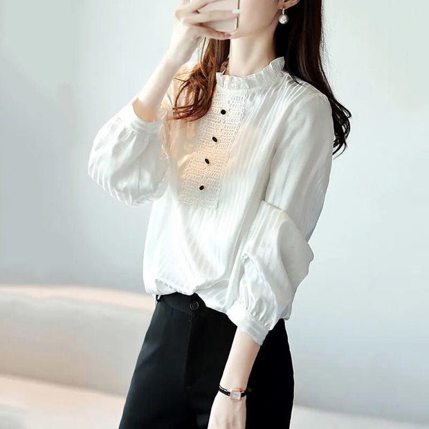 Womens Striped Long Sleeve Top Design Niche Shirt - Deck Em Up
