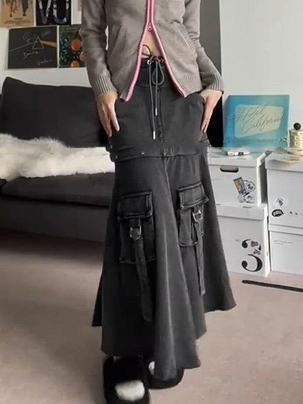 Denim Pleated Skirt For Women's Autumn And Winter Design - Deck Em Up
