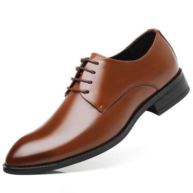 Four New Shoes Men's Dress Shoes Black Tie Business Men Leather Shoes Factory Direct Code - Deck Em Up
