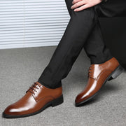 Four New Shoes Men's Dress Shoes Black Tie Business Men Leather Shoes Factory Direct Code - Deck Em Up