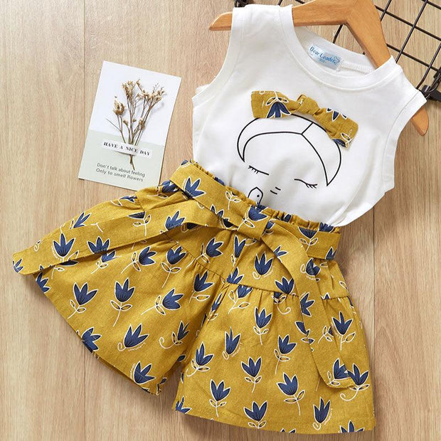 Kids Baby Girls Clothes New Short Sleeve T-Shirt Pants Dress - Deck Em Up