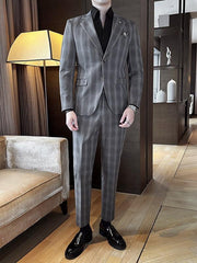 Leisure Suits For Men Business Formal Wear Two-piece Set - Deck Em Up