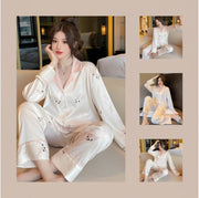 Women's Silk Home Clothing Set Pajama PJ Sexy - Deck Em Up