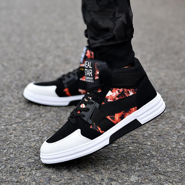 Camouflage High-Top Lace-Up Shoe - Deck Em Up
