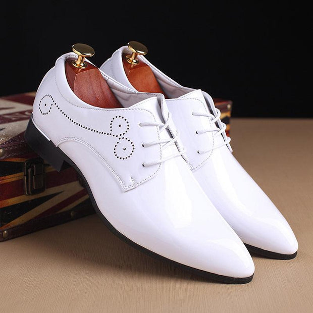 Men Leather Shoes Men Business Casual Dress Shoes - Deck Em Up