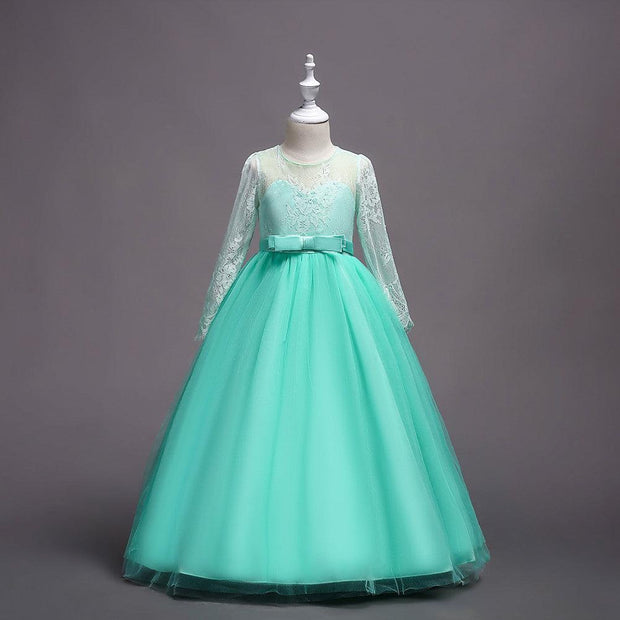 Kids Long Flower Girl Dress Dress - Deck Em Up