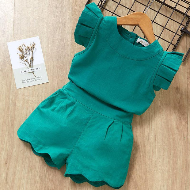 Kids Baby Girls Clothes New Short Sleeve T-Shirt Pants Dress - Deck Em Up