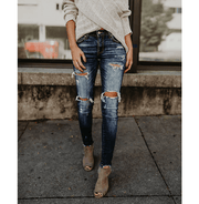 Women's Jeans, Pierced Feet, Mid-Rise Jeans - Deck Em Up