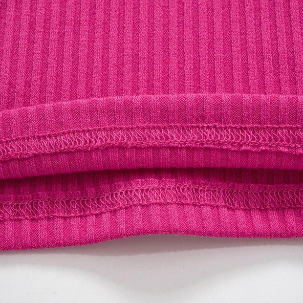 Autumn New Sunken Stripe Top Hot Girl Skirt Long Sleeve Fashion Casual Set Women European And American Women's Clothing - Deck Em Up