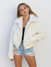 Women Thick Warm Teddy Bear Pocket Fleece Jacket Coat Zip Up Outwear Overcoat Winter Soft Fur Jacket Female Plush Coat Elegant - Deck Em Up