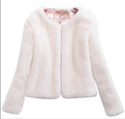 Winter Coat Women Faux Fur Coat Women Imitation Rabbit Artificial Fur Jacket with Fur Women Plus Size Overcoat Fake Fur Coat 5 Xl - Deck Em Up