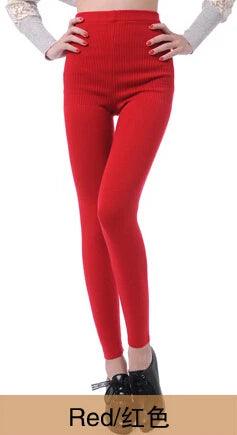 Hot Women Pants Cashmere Knitted Trousers Female Winter Woolen Ladies Warm Standard Girls Leggings - Deck Em Up