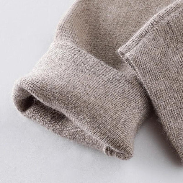 Women Leggings 100% Cashmere Pants Knitwear Winter New Fashion Legging High Quality Girls Thick Pure Pashmina Knitted Trousers - Deck Em Up