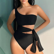 Swimsuit Women's Lace-up Hollow One-Piece - Deck Em Up