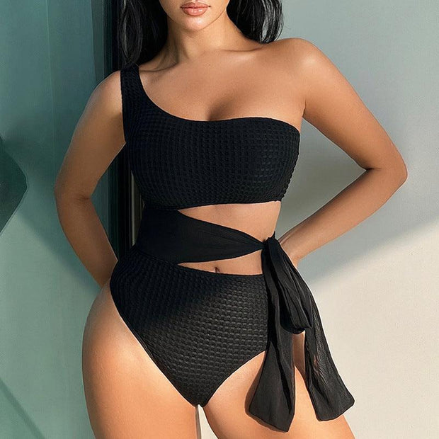 Swimsuit Women's Lace-up Hollow One-Piece - Deck Em Up