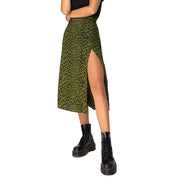 European And American Leopard Print Long Skirt High Waist Slit Hip Skirt - Deck Em Up