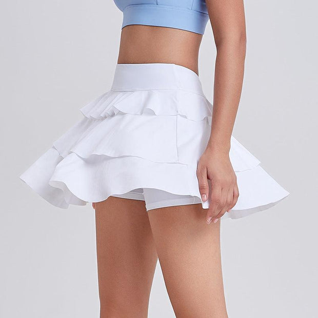 High Waist Hip Lift Tennis Skirt Fake Two Pieces Skirt - Deck Em Up