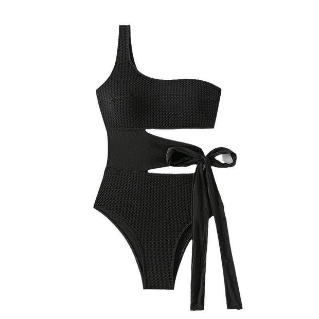 Swimsuit Women's Lace-up Hollow One-Piece - Deck Em Up
