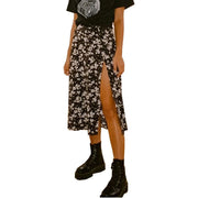 European And American Leopard Print Long Skirt High Waist Slit Hip Skirt - Deck Em Up