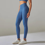 Solid White Women Leggings Seamless Gym Leggings Quick Dry Fitness Pants High Waist Running Pants Hips Push up Sports Leggings - Deck Em Up