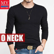 Hot New Spring Fashion Brand O-Neck Slim Fit Long Sleeve T Shirt Men Trend Casual Mens T-Shirt Korean T Shirts 4XL 5XL A005 - Deck Em Up