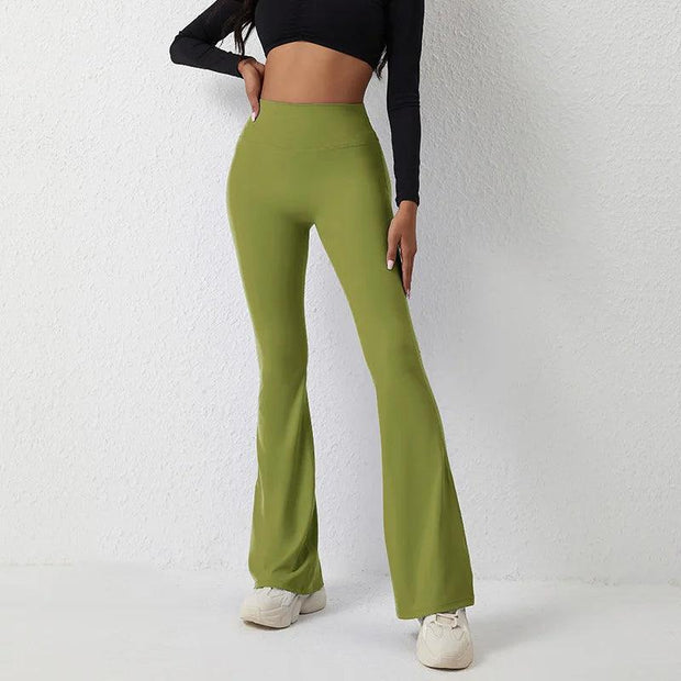 INLUMINE New Sports Flared Leggings Womens Yoga Pants High Elasticity Gym Fitness Tights Flare Leg Woman Casual Wide Leg Pants - Deck Em Up