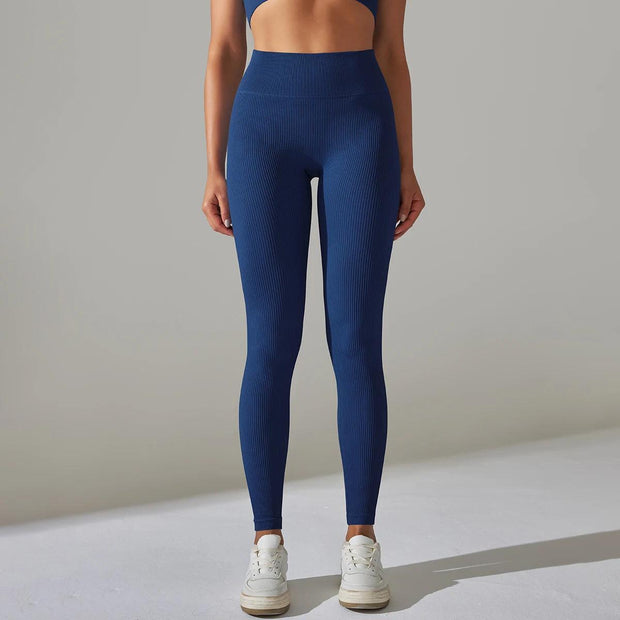 Solid White Women Leggings Seamless Gym Leggings Quick Dry Fitness Pants High Waist Running Pants Hips Push up Sports Leggings - Deck Em Up