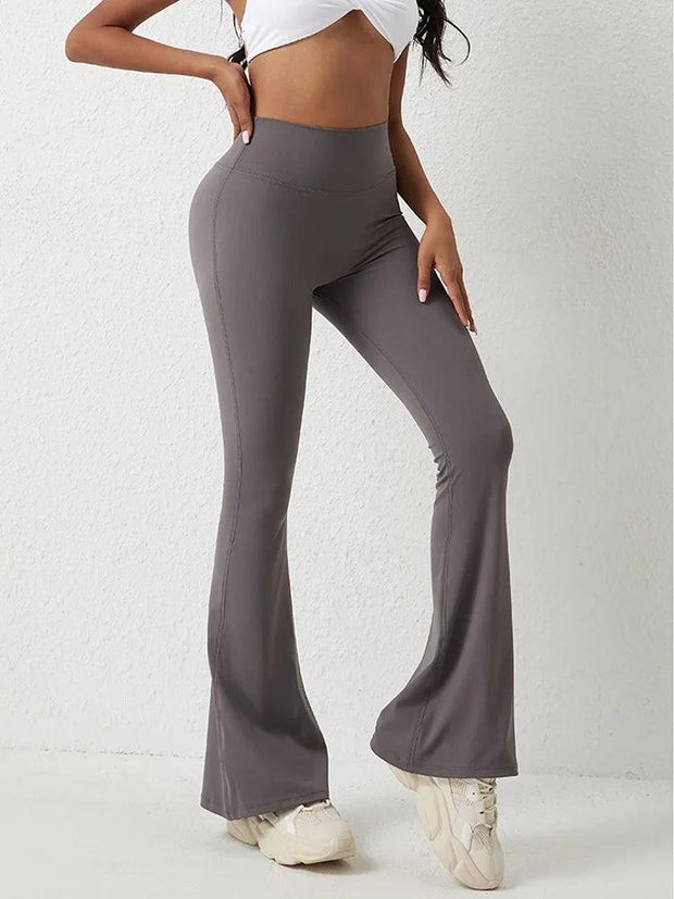 INLUMINE New Sports Flared Leggings Womens Yoga Pants High Elasticity Gym Fitness Tights Flare Leg Woman Casual Wide Leg Pants - Deck Em Up