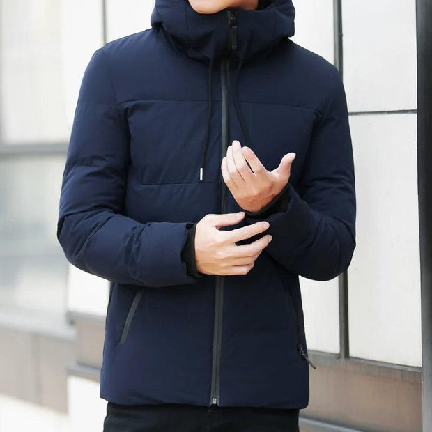 Brand Winter Jacket Men Clothes Casual Stand Collar Hooded Collar Fashion Winter Coat Men Parka Outerwear Warm Slim West Jackets - Deck Em Up