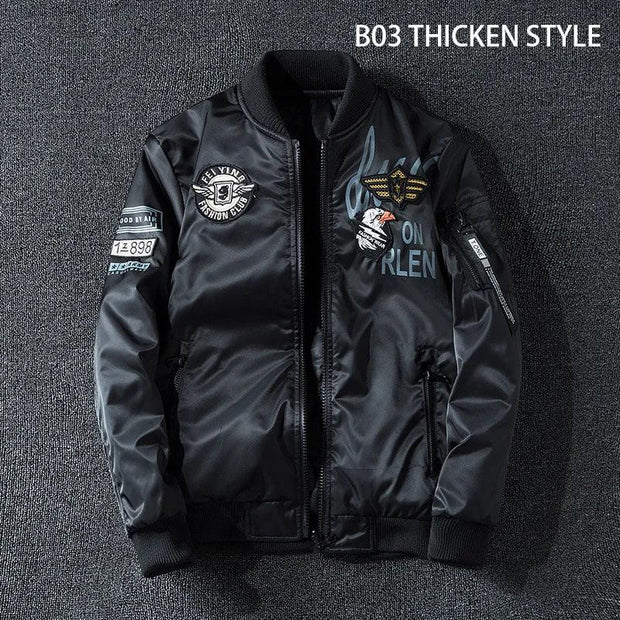 Winter Jacket Men Parkas Coat Double Sided Wear Jacket Oversized 7XL Embroidery Thicken Casual Bomber Jacket Men Clothing BF03 - Deck Em Up